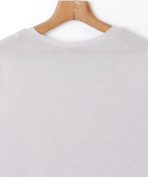 シアークルーネックサマーニットトップス