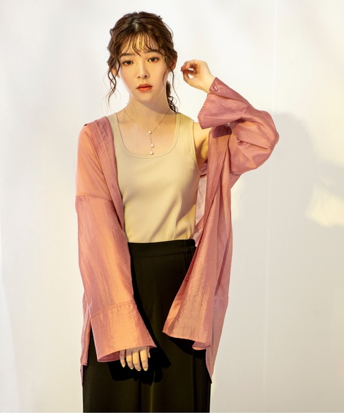 MILLION CARATS(ミリオンカラッツ)の「シアービッグシルエットブラウス(シャツ/ブラウス・レディース・ブラック/ベージュ/ピンク・FREE)」の8枚目の写真