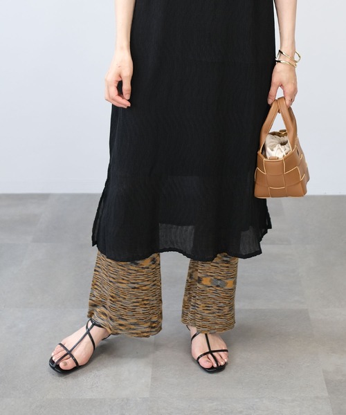 ＡＮＤＪ（アンドジェイ）の「段染めミックスカラーバックスリットフレアパンツ（その他パンツ・レディース・グリーン/ブラウン/ブルー・M）」の13枚目の写真