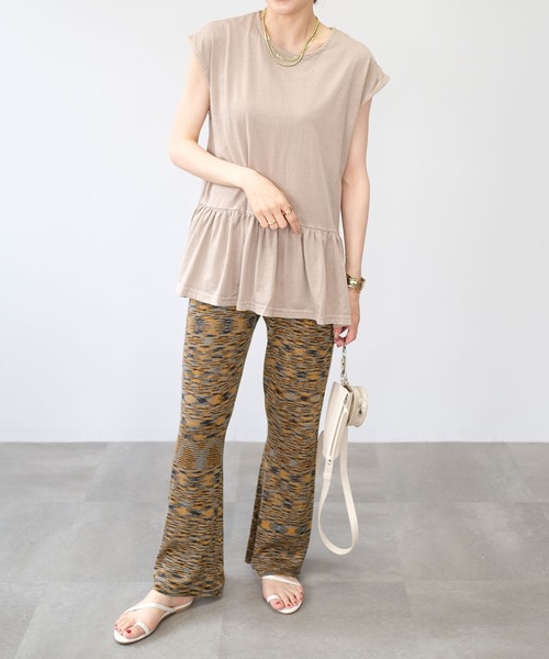 ＡＮＤＪ（アンドジェイ）の「段染めミックスカラーバックスリットフレアパンツ（その他パンツ・レディース・グリーン/ブラウン/ブルー・M）」の16枚目の写真