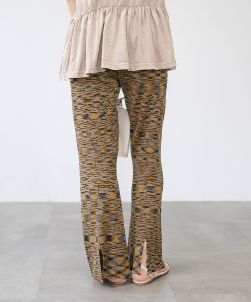 ＡＮＤＪ（アンドジェイ）の「段染めミックスカラーバックスリットフレアパンツ（その他パンツ・レディース・グリーン/ブラウン/ブルー・M）」の18枚目の写真