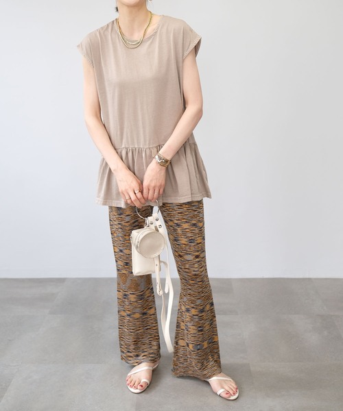 ＡＮＤＪ（アンドジェイ）の「段染めミックスカラーバックスリットフレアパンツ（その他パンツ・レディース・グリーン/ブラウン/ブルー・M）」の19枚目の写真