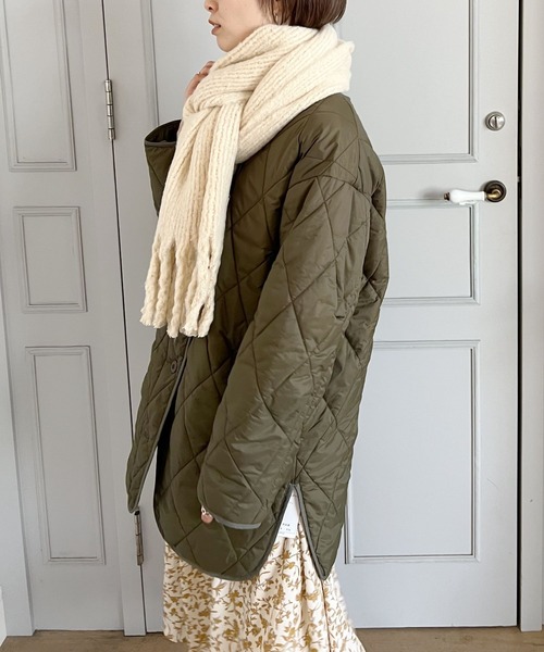 mysty woman（ミスティウーマン）の「ボアベスト×ブルゾン2P 156689（ブルゾン・レディース・ブラック/カーキ/アイボリー・FREE）」の6枚目の写真