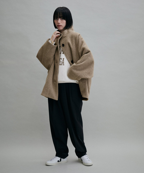 【WEB限定(一部店舗展開あり)】スタンドカラーミドルコート