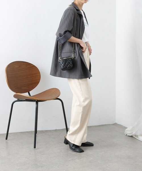 COLONY 2139（コロニートゥーワンスリーナイン）の「ピンストライプダブルブレストテーラードジャケット（テーラードジャケット・レディース・ネイビー/グレー・FREE）」の18枚目の写真