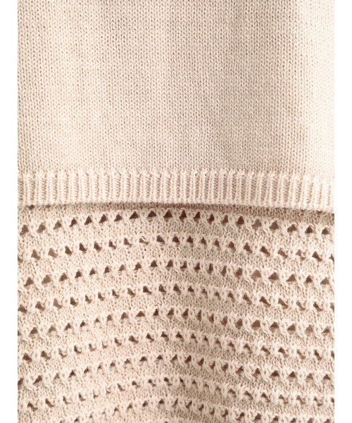 Samansa Mos2（サマンサ モスモス）の「透かし編みセーラー襟カーディガン（カーディガン/ボレロ・レディース・ブラック/ベージュ/キナリ・ﾌﾘ-）」の22枚目の写真