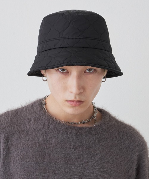 AIVER(アイバー)の「AIVER ナイロンキルティングバケットハット(ハット・メンズ・ネイビー/チャコールグレー/ブラック・FREE)」の17枚目の写真