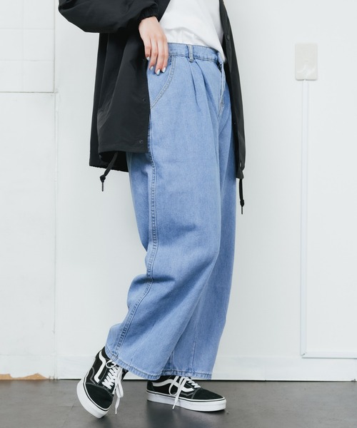 ROOPTOKYO（ループトウキョウ）の「Used like Denim Pants / ユーズドライク バルーンシルエット ワイドデニムパンツ テーパード カーブパンツ（デニムパンツ・メンズ・ブルー/ブラック・L/XL/M/S）」の15枚目の写真