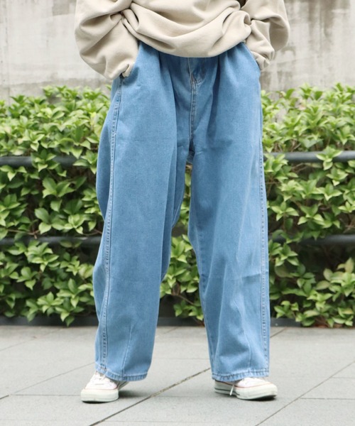 ROOPTOKYO（ループトウキョウ）の「Used like Denim Pants / ユーズドライク バルーンシルエット ワイドデニムパンツ テーパード カーブパンツ（デニムパンツ・メンズ・ブルー/ブラック・L/XL/M/S）」の17枚目の写真