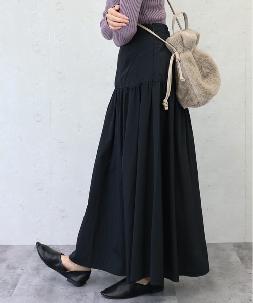Per sist ence(パーシエンス)の「Per sist ence/ シャカシャカティアードスカート(スカート・レディース・ブラック/ピンク/オレンジ/アイボリー/グレイッシュベージュ/カーキ・FREE)」の21枚目の写真
