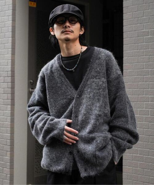 Schott(ショット)の「【WEB LIMITED】Schott/ショット PERFECTO MOHAIR CARDIGAN SWEATER/パーフェクトモヘアカーディガン(カーディガン/ボレロ・メンズ・チャコールグレー/ブラック・LARGE/X-LARGE)」の15枚目の写真