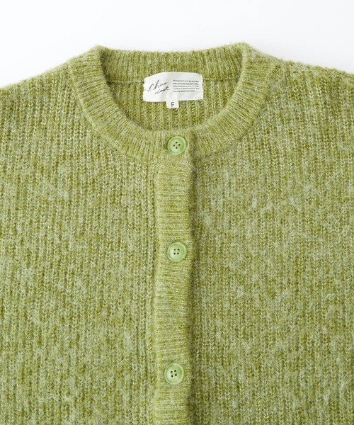 Chaco closet(チャコ クローゼット)の「畔編みモヘアライクボリュームスリーブカーディガン(カーディガン/ボレロ・レディース・ピンク/ライム/イエロー/ブラック/グレイッシュベージュ/ブルー/アイボリー/グレー/オレンジ・FREE)」の17枚目の写真