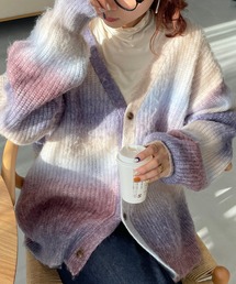 DISCOAT | グラデーションブラッシングカーディガン《WEB限定カラーあり》(カーディガン/ボレロ)