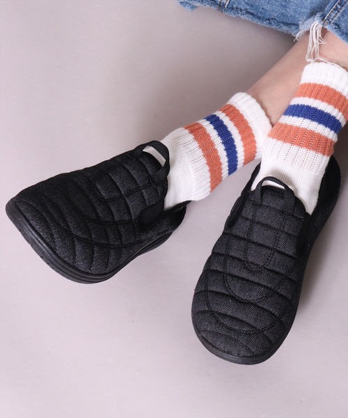 GERRY（ジェリー）の「(AC)【GERRY】【家族で履こうっ！】かかとが踏める キャンプ スリッポン（スリッポン・レディース・ブラック/カーキ/ネイビー系/ネイビー系1/オレンジ/ターメリック/ダークインディゴブルー/ブラック系・MEDIUM/LARGE/X-LARGE）」の3枚目の写真