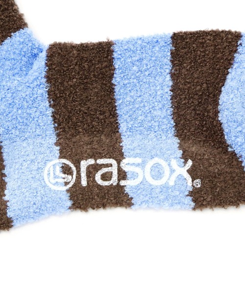 rasox(ラソックス)の「RASOX/ラソックス ソフトタッチ・パネルボーダー メンズ(ソックス/靴下・メンズ・グレー/ベージュ/ブラウン系その他3/パープル・L/M)」の6枚目の写真