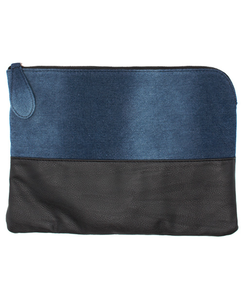 VENCEEXCHANGE（ヴァンスエクスチェンジ）の「カラーデニムクラッチ（ショルダーバッグ・メンズ・グレー/レッド/ブルー/スカイブルー/ブラック・FREE）」の4枚目の写真