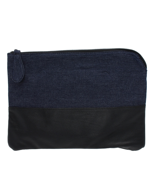 VENCEEXCHANGE（ヴァンスエクスチェンジ）の「カラーデニムクラッチ（ショルダーバッグ・メンズ・グレー/レッド/ブルー/スカイブルー/ブラック・FREE）」の3枚目の写真