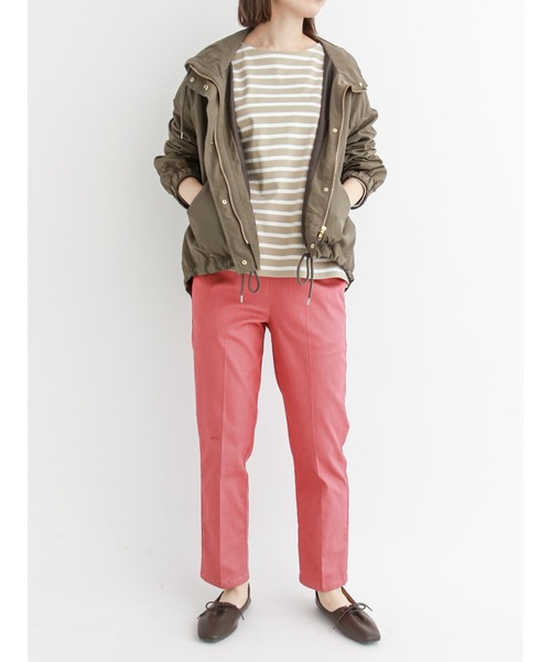 Samansa Mos2 blue（サマンサモスモスブルー）の「ボーダープルオーバー（Tシャツ/カットソー・レディース・ブラック/ベージュ/オフホワイト/ピンク/グリーン・ﾌﾘ-）」の15枚目の写真