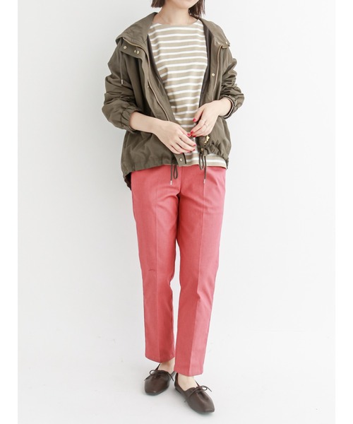 Samansa Mos2 blue（サマンサモスモスブルー）の「ボーダープルオーバー（Tシャツ/カットソー・レディース・ブラック/ベージュ/オフホワイト/ピンク/グリーン・ﾌﾘ-）」の16枚目の写真