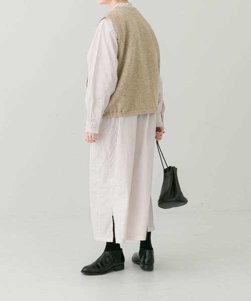 かぐれ（カグレ）の「ストライプシャツワンピース（ワンピース・レディース・ブルー/ベージュ・FREE）」の3枚目の写真