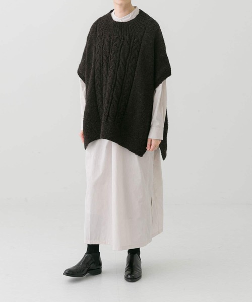 かぐれ（カグレ）の「ストライプシャツワンピース（ワンピース・レディース・ブルー/ベージュ・FREE）」の4枚目の写真