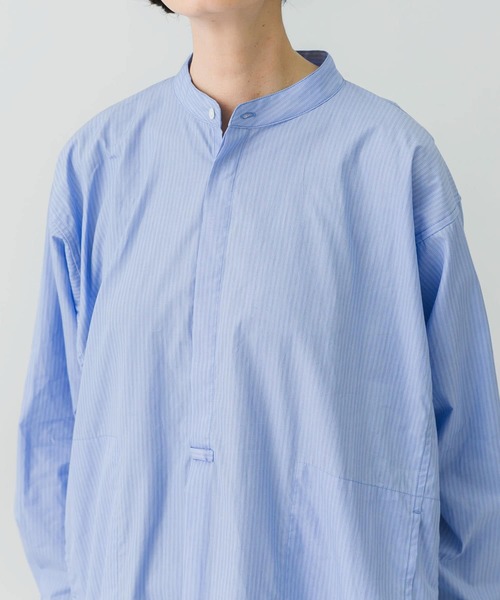 かぐれ（カグレ）の「ストライプシャツワンピース（ワンピース・レディース・ブルー/ベージュ・FREE）」の14枚目の写真