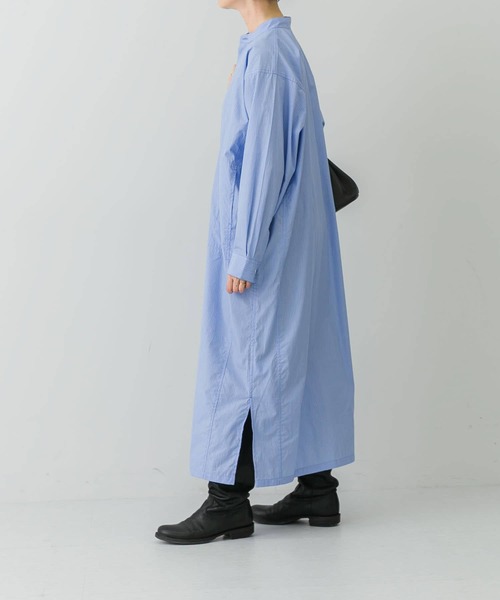 かぐれ（カグレ）の「ストライプシャツワンピース（ワンピース・レディース・ブルー/ベージュ・FREE）」の19枚目の写真