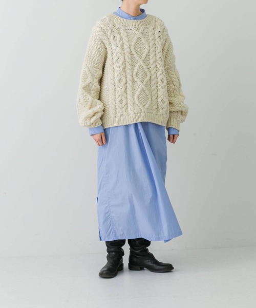 かぐれ（カグレ）の「ストライプシャツワンピース（ワンピース・レディース・ブルー/ベージュ・FREE）」の20枚目の写真