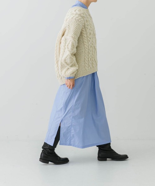 かぐれ（カグレ）の「ストライプシャツワンピース（ワンピース・レディース・ブルー/ベージュ・FREE）」の22枚目の写真