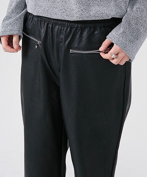 WESTBOY(ウエストボーイ)の「シンセティックレザーストレートパンツWO22W2PT06【WB ORIGINALS】(その他パンツ・メンズ・ブラック・M/XL/L)」の6枚目の写真