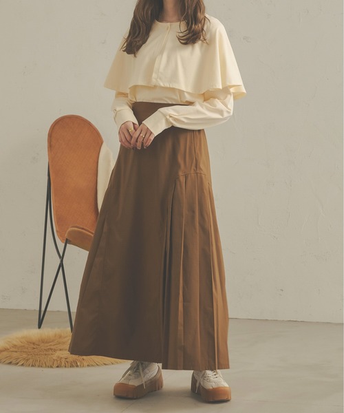Ambre Neige（アンブルネージュ）の「2WAYケープカラーロンT／【WEB/EC限定商品】（Tシャツ/カットソー・レディース・ベージュ/アイボリー・FREE）」の4枚目の写真