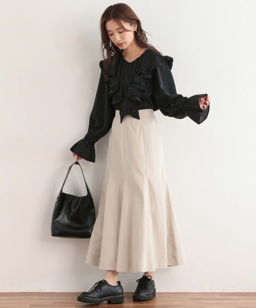 mysty woman（ミスティウーマン）の「フリルカラーアソートブラウス 171643（シャツ/ブラウス・レディース・オフホワイト/ブラック系その他/ブルー・FREE）」の15枚目の写真