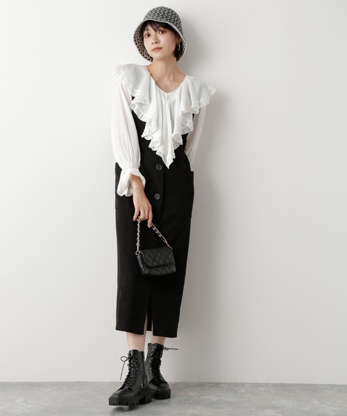 mysty woman（ミスティウーマン）の「フリルカラーアソートブラウス 171643（シャツ/ブラウス・レディース・オフホワイト/ブラック系その他/ブルー・FREE）」の17枚目の写真