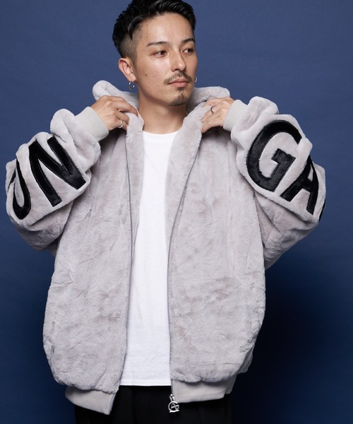 GALLIS ADDICTION（ガリスアディクション）の「GA LOGO FUR BLOUSON（ブルゾン・メンズ・ホワイト/ブラック/グレー/グリーン/ベージュ/ブラック系その他2・M/L/XL）」の4枚目の写真