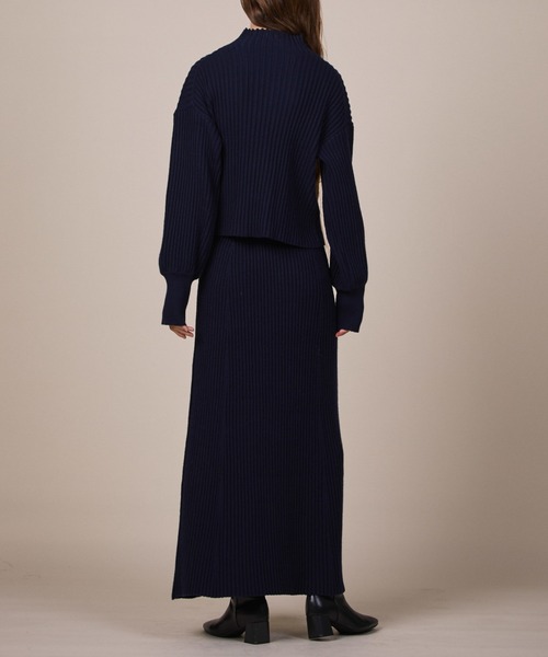 ReNorm（リノーム）の「【SET UP対応】リブニットプルオーバー（ニット/セーター・レディース・チャコール/ネイビー・フリー）」の17枚目の写真