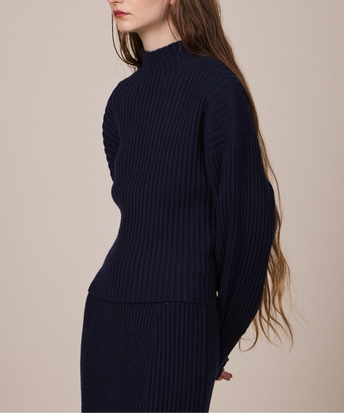 ReNorm（リノーム）の「【SET UP対応】リブニットプルオーバー（ニット/セーター・レディース・チャコール/ネイビー・フリー）」の13枚目の写真