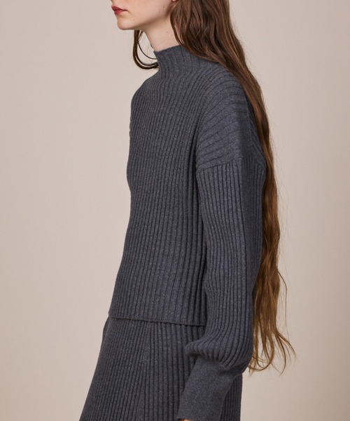 ReNorm（リノーム）の「【SET UP対応】リブニットプルオーバー（ニット/セーター・レディース・チャコール/ネイビー・フリー）」の15枚目の写真