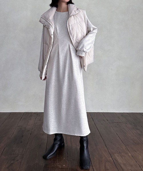 hellam（へラム）の「ウエストタックワンピース（ワンピース・レディース・オートミール/杢グレー/ブラック・FREE）」の22枚目の写真