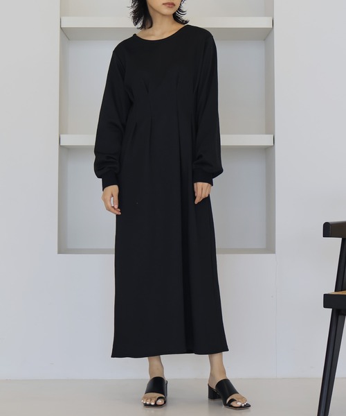 hellam（へラム）の「ウエストタックワンピース（ワンピース・レディース・オートミール/杢グレー/ブラック・FREE）」の16枚目の写真