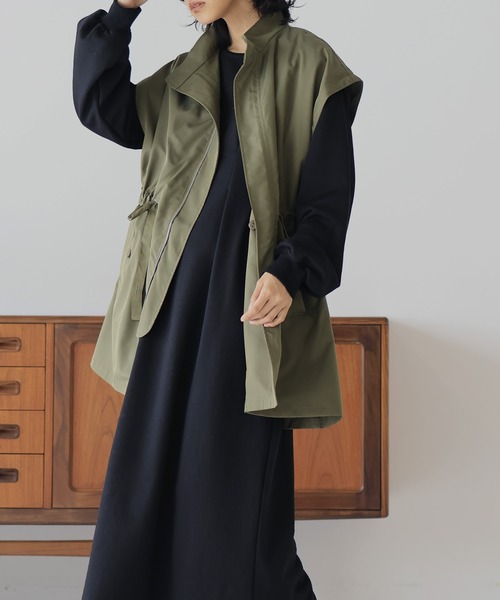 hellam（へラム）の「ウエストタックワンピース（ワンピース・レディース・オートミール/杢グレー/ブラック・FREE）」の12枚目の写真