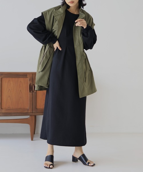 hellam（へラム）の「ウエストタックワンピース（ワンピース・レディース・オートミール/杢グレー/ブラック・FREE）」の11枚目の写真