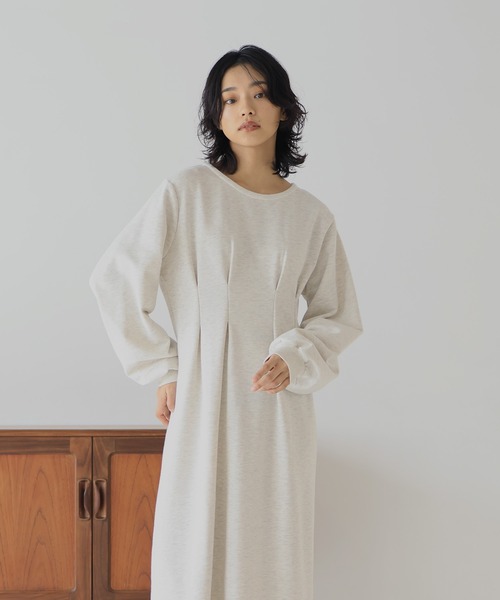 hellam（へラム）の「ウエストタックワンピース（ワンピース・レディース・オートミール/杢グレー/ブラック・FREE）」の10枚目の写真