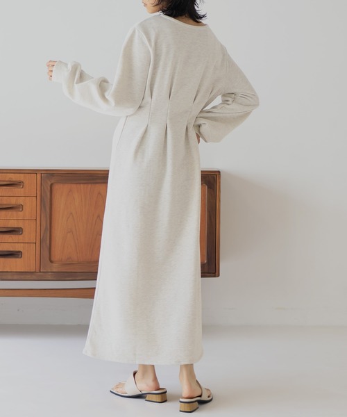 hellam（へラム）の「ウエストタックワンピース（ワンピース・レディース・オートミール/杢グレー/ブラック・FREE）」の7枚目の写真