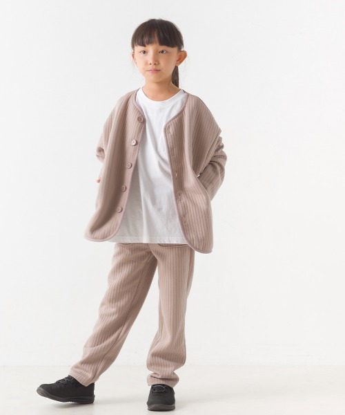 OMNES(オムネス)の「キッズラインキルトパンツ(その他パンツ・キッズ・ライトカーキ/モカ/ピンクベージュ/ブラック・100/110/120/130/140)」の16枚目の写真