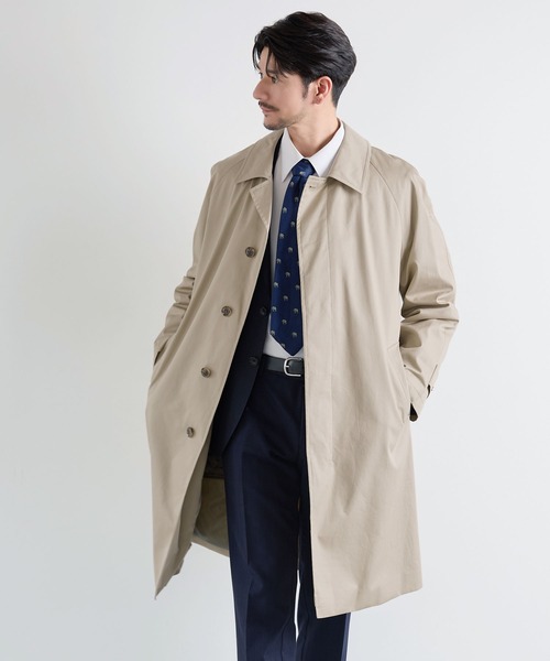 コットン100ステンカラーコートメンズ ライナー付き（ステンカラー