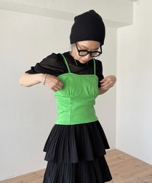 wee9s（ウィークス）の「back ribbon bustier / バックリボンビスチェ（Tシャツ/カットソー）」