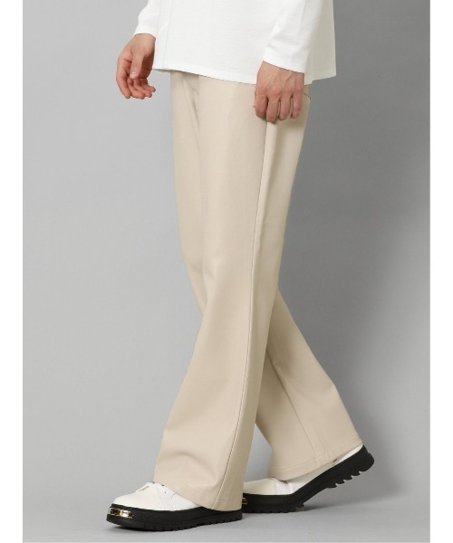 semantic design(セマンティックデザイン)の「*セマンティックデザイン ストレッチ エコレザー フレアパンツ(その他パンツ・メンズ・アイボリー/ブラック・MEDIUM/LARGE)」の6枚目の写真