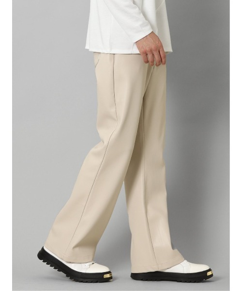 semantic design(セマンティックデザイン)の「*セマンティックデザイン ストレッチ エコレザー フレアパンツ(その他パンツ・メンズ・アイボリー/ブラック・MEDIUM/LARGE)」の8枚目の写真