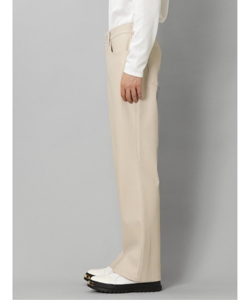 semantic design(セマンティックデザイン)の「*セマンティックデザイン ストレッチ エコレザー フレアパンツ(その他パンツ・メンズ・アイボリー/ブラック・MEDIUM/LARGE)」の9枚目の写真