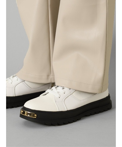 semantic design(セマンティックデザイン)の「*セマンティックデザイン ストレッチ エコレザー フレアパンツ(その他パンツ・メンズ・アイボリー/ブラック・MEDIUM/LARGE)」の13枚目の写真